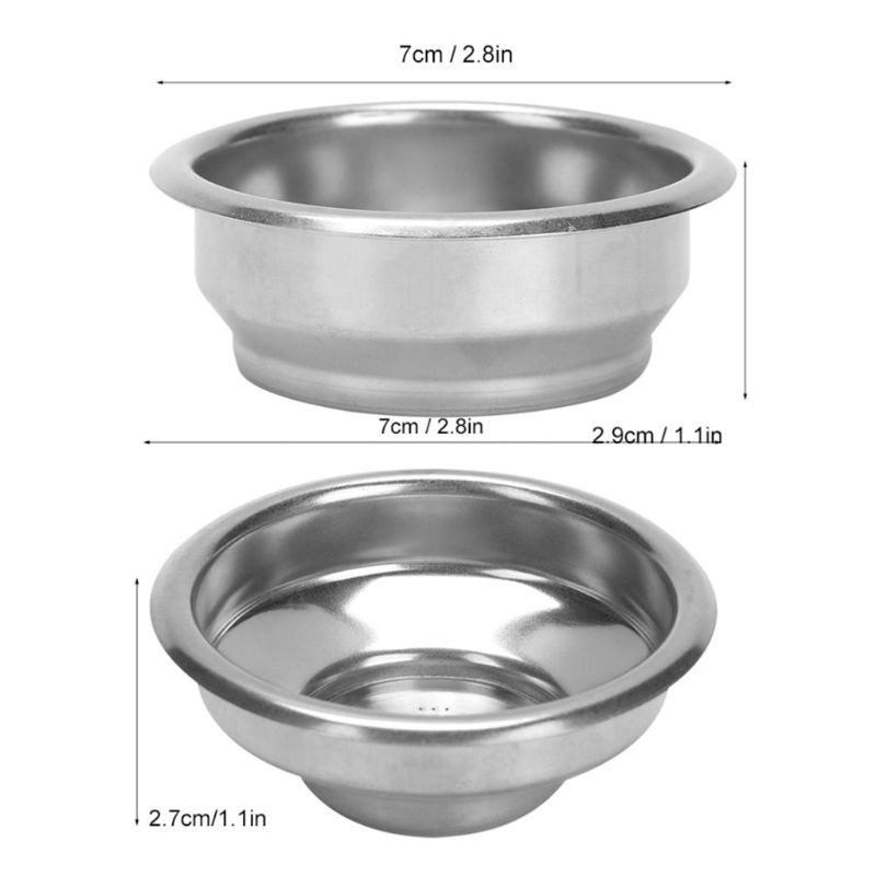 HO 58mm Double Layers Single/Double Doses Filter Basket Semi-Automatic Coffee