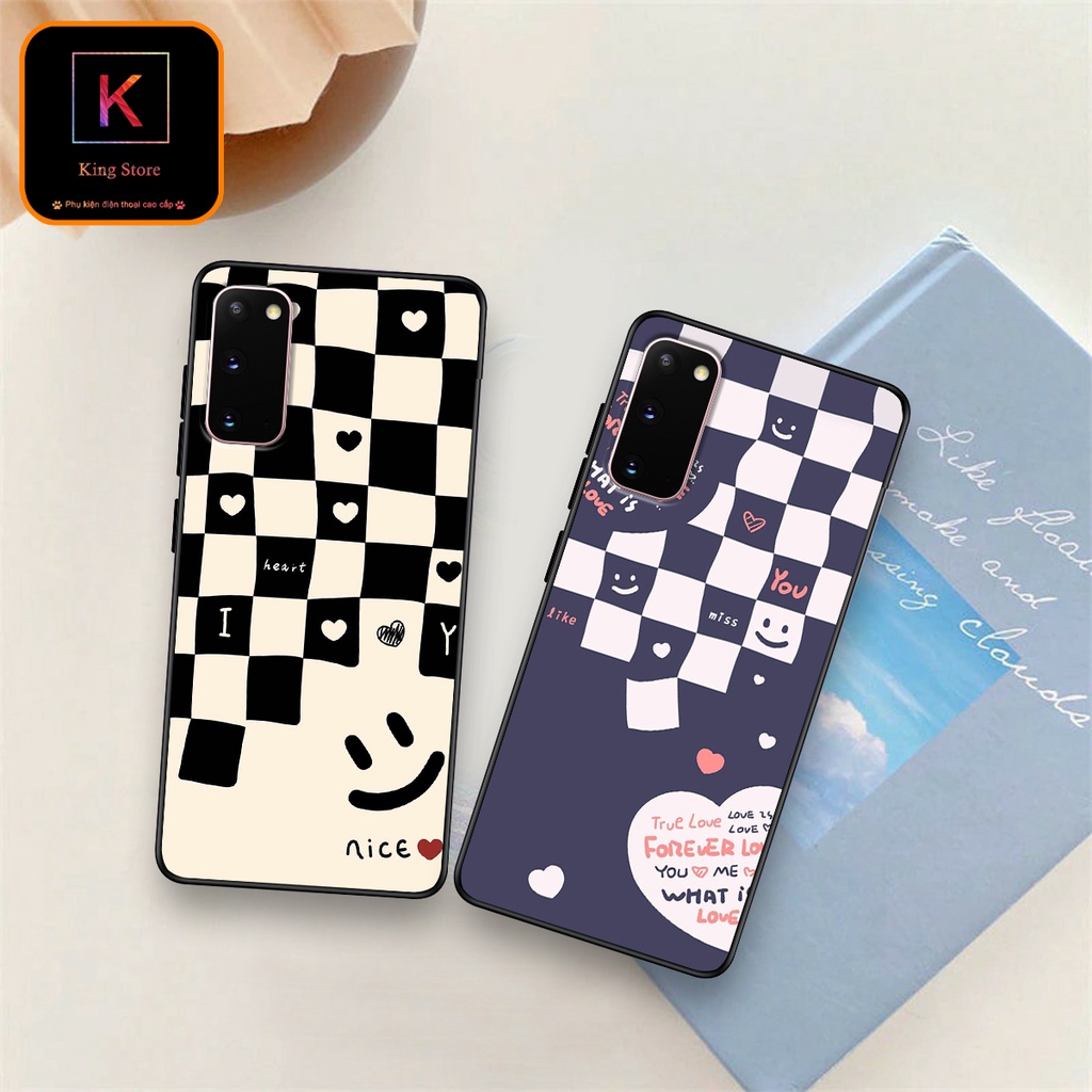 Ốp lưng Samsung S20 - S20 Plus - S20 Ultra - S2- FE - Ốp Samsung in hình họa tiết caro - Chất liệu TPU siêu bền