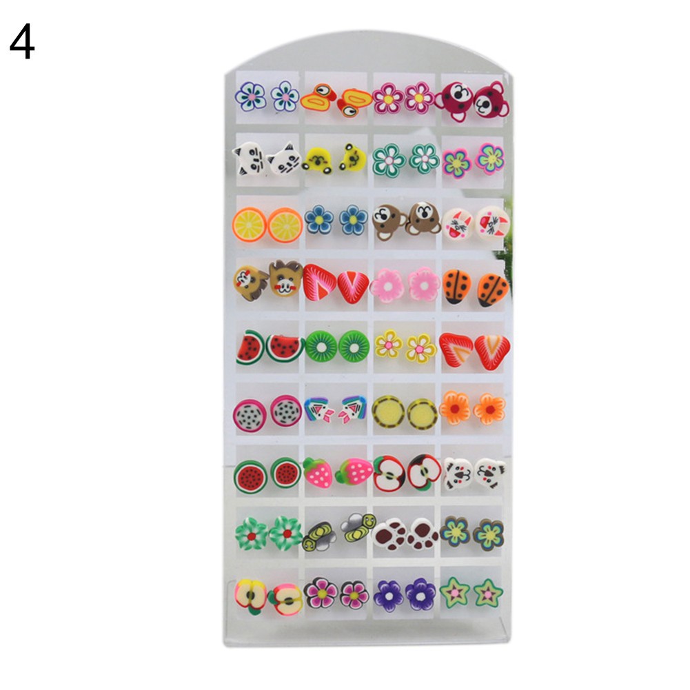 Set 36 đôi hoa tai nhiều hoạ tiết đáng yêu