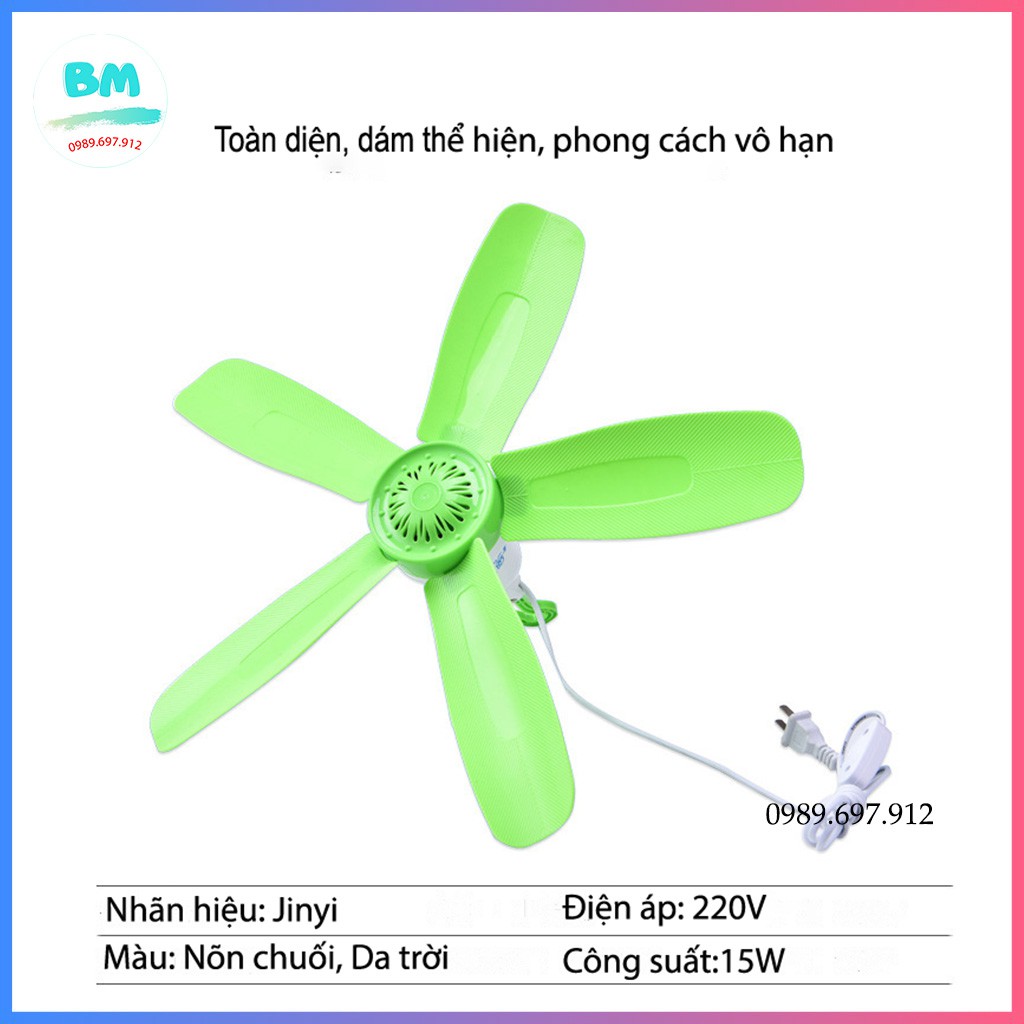 Quạt Màn Yinji 5 Cánh 15W – Quạt Trần Mini Công Suất Nhỏ Tiết Kiệm Điện – Giá 1 Chiếc - Quatmini5canh15w