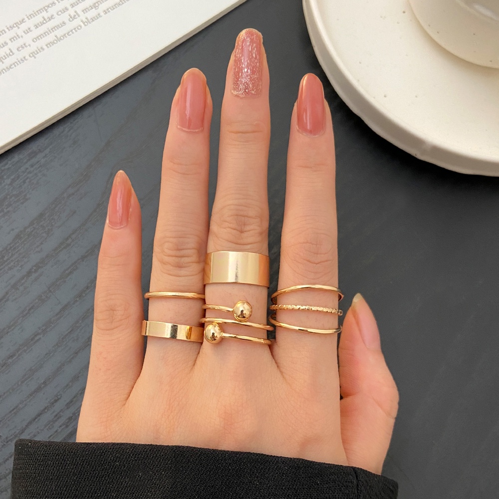 Bộ 5 nhẫn thời trang đơn giản dành cho nữ