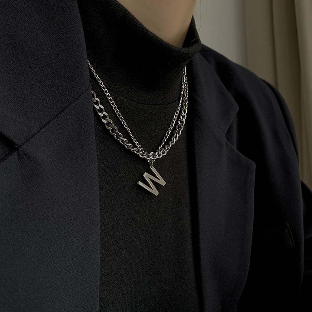 AROMA Vòng cổ Hai Lớp Phong Cách Hàn Quốc Cho Cặp Đôi