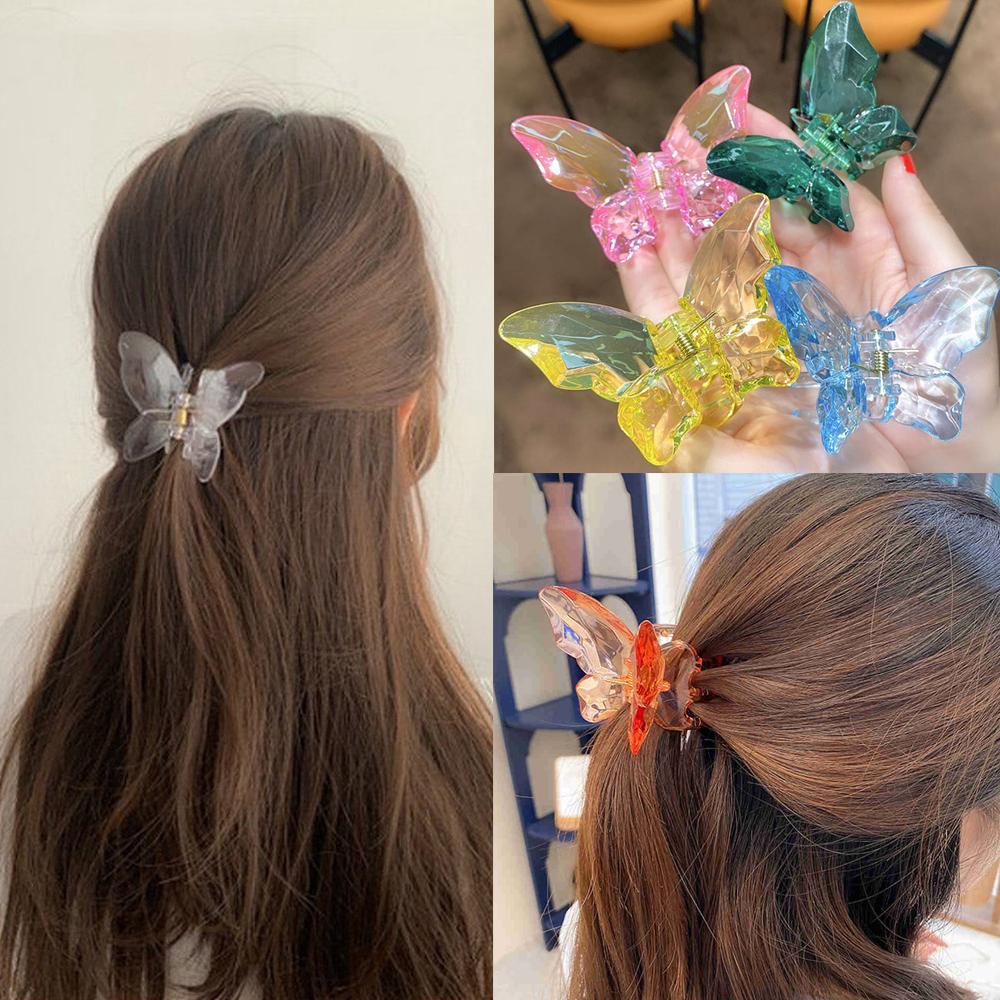 JUNE Kẹp Càng Cua Trong Suốt Đính Đá Pha Lê Cho Nữ