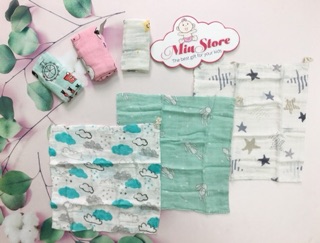 Set 3 khăn sữa sợi tre Muslin