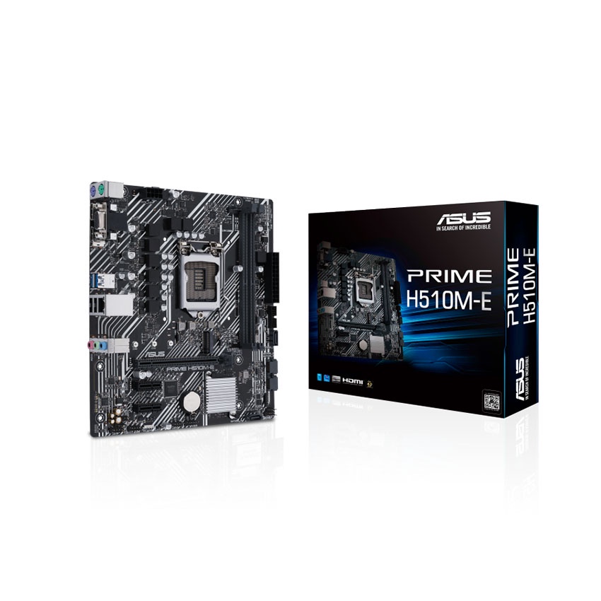 Mainboard ASUS PRIME H510M-E, bo mạch chủ Intel H510, Socket 1200, m-ATX, 2 khe Ram DDR4