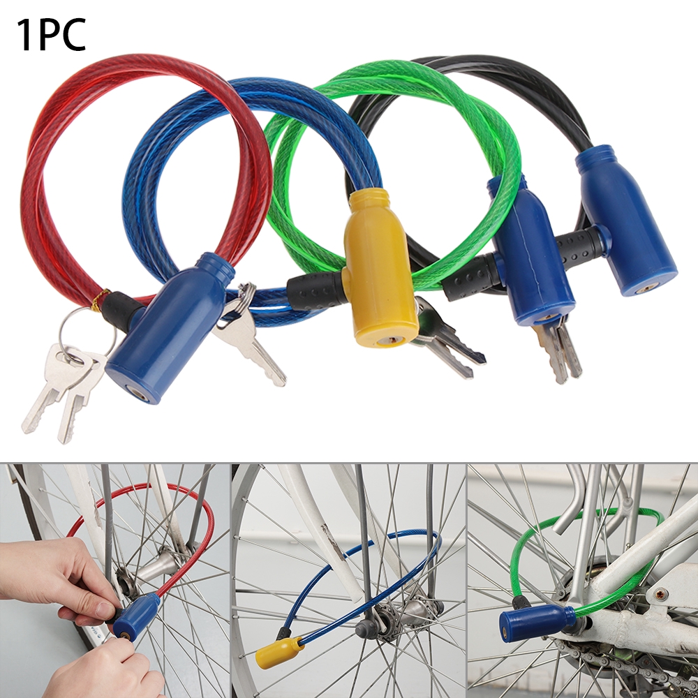 Ổ Khóa Xe Đạp Kèm 2 Chìa Khóa An Toàn Di Động Tiện Dụng