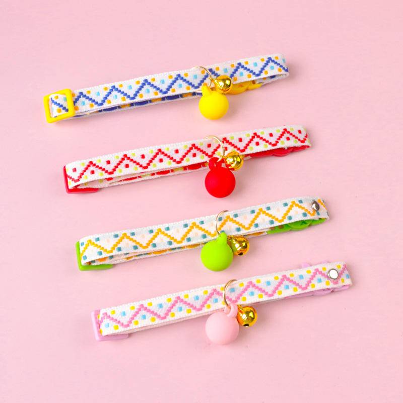 Vòng Cổ Thú Cưng Gắn Chuông Nhiều Màu Sắc Có Thể Điều Chỉnh Kích Thước