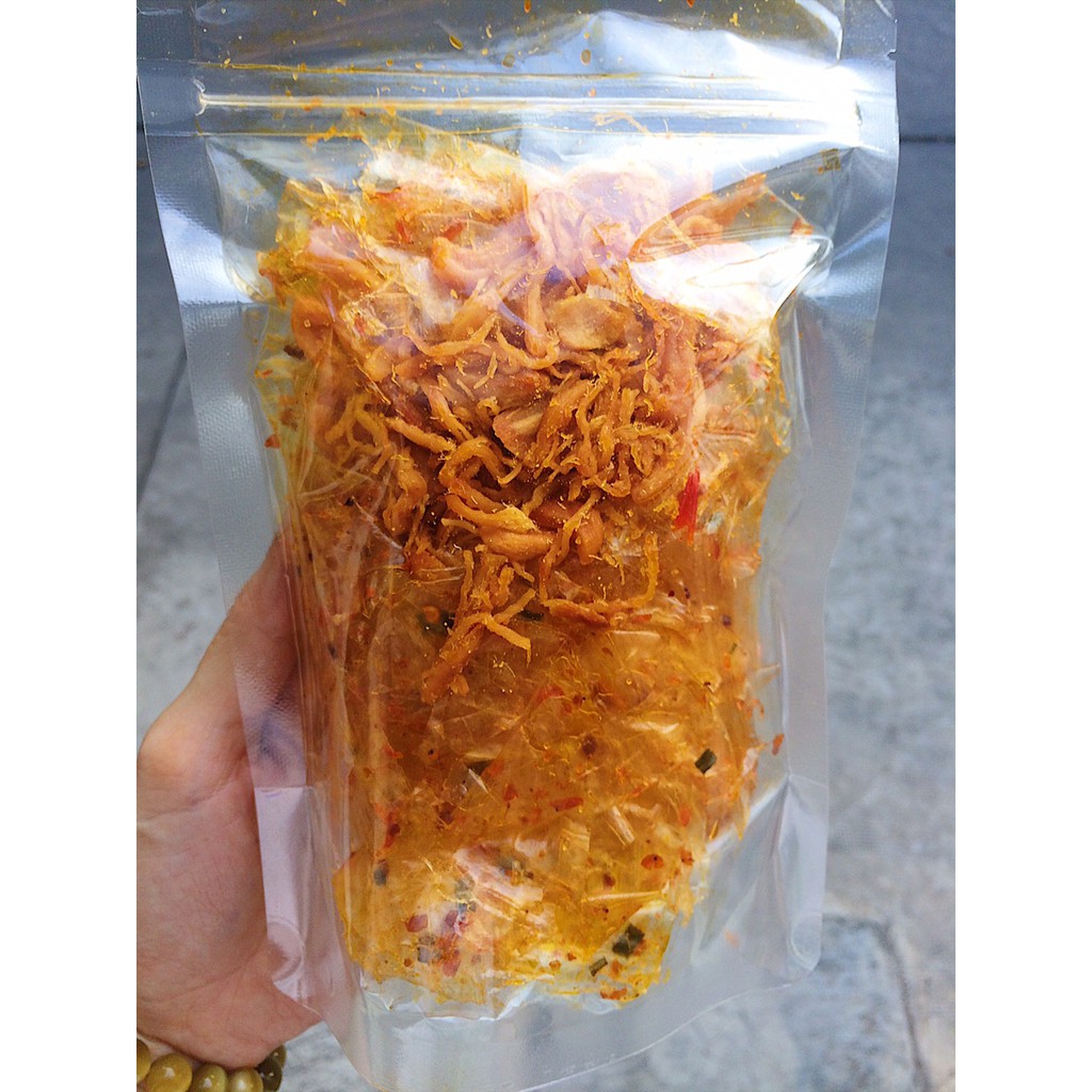 Bánh Trộn Khô Gà Túi Zip 100GR! Bánh Tráng Trộn Tôm Khô Gà Mỏng Dẻo Thấm Vị