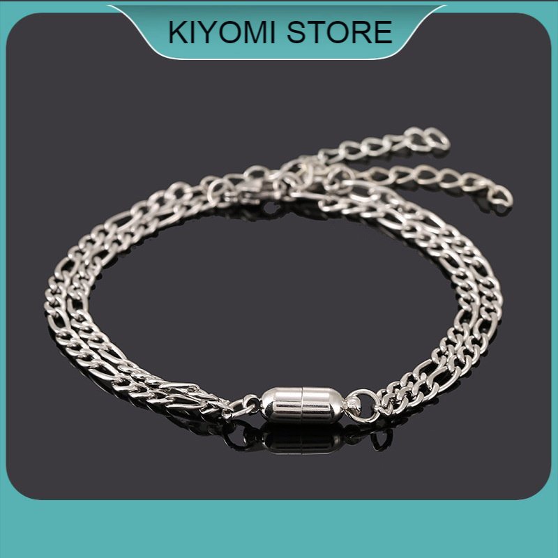 Vòng tay gắn nam châm bằng thép không gỉ thời trang cho cặp đôi