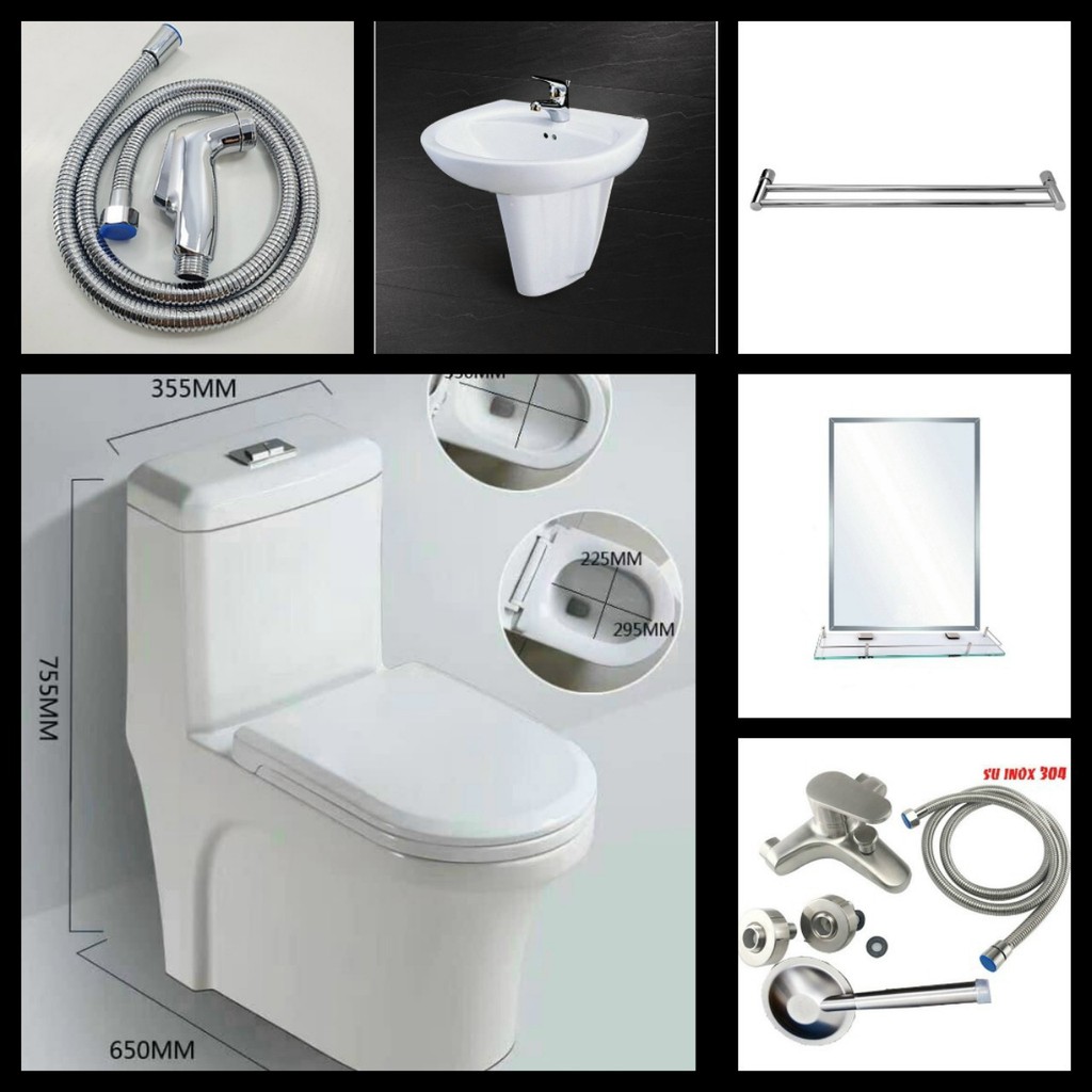 ComBo Thiết Bị Nhà Tắm Giá Rẻ Bảo Hành 10 Năm