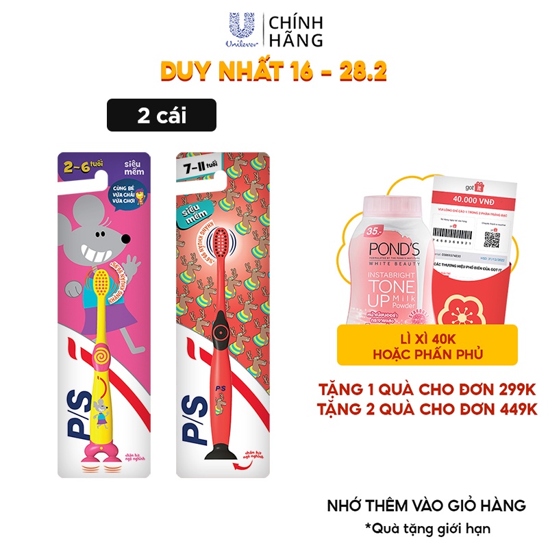 Bàn chải đánh răng P/S Trẻ em 2-11 tuổi