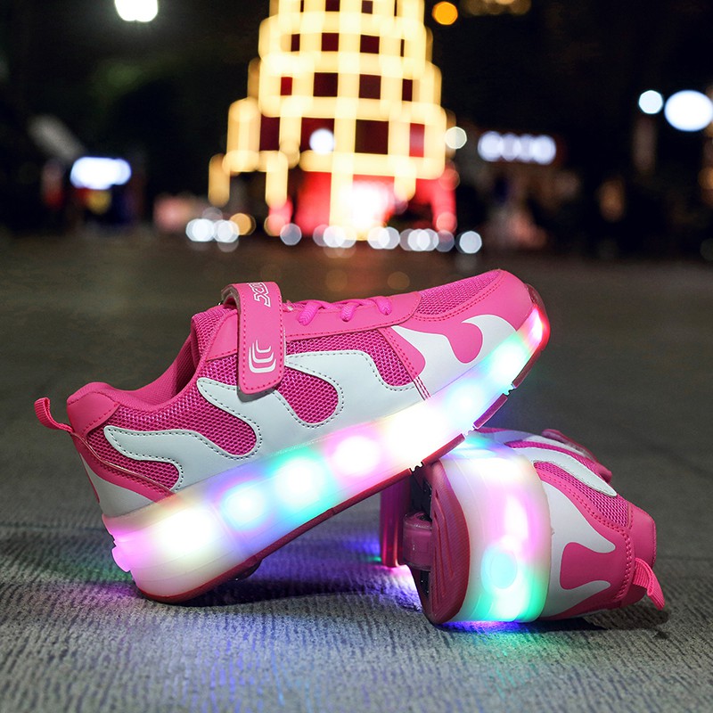 Giày thể thao bánh gót hay giày bay cho trẻ em và nữ có đèn LED A74