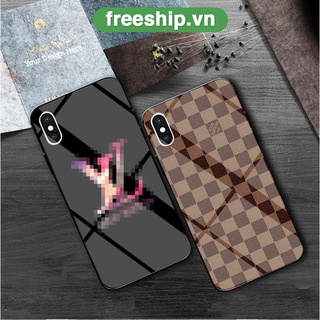 ỐP IPHONE - ỐP KÍNH - LV Nâu dành cho tất cả dòng iphone k155