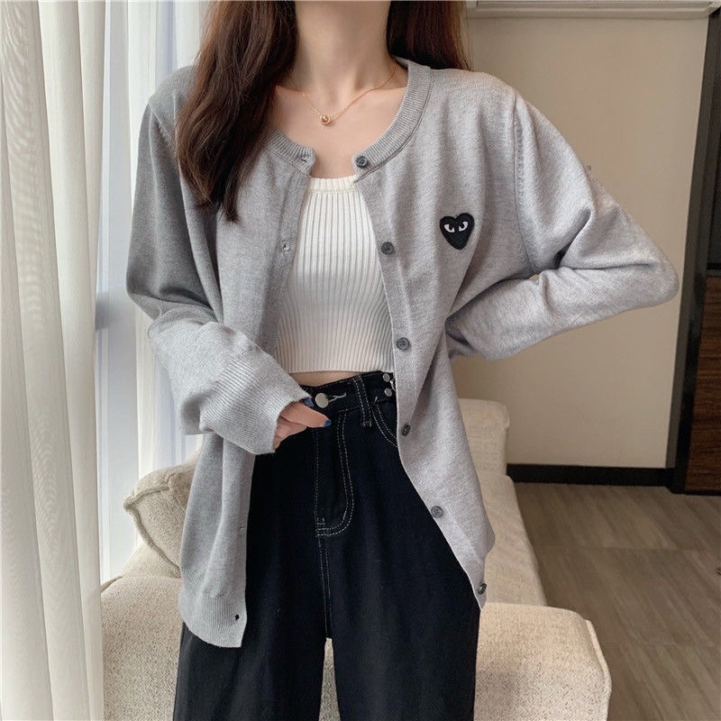 Khoác cadigan len nỉ mỏng playheart