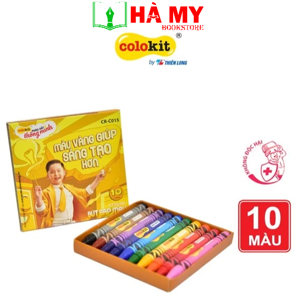 [Hỏa Tốc] Bút Sáp Màu Thiên Long CR-C015 - 10 màu -Nhà sách Hà My