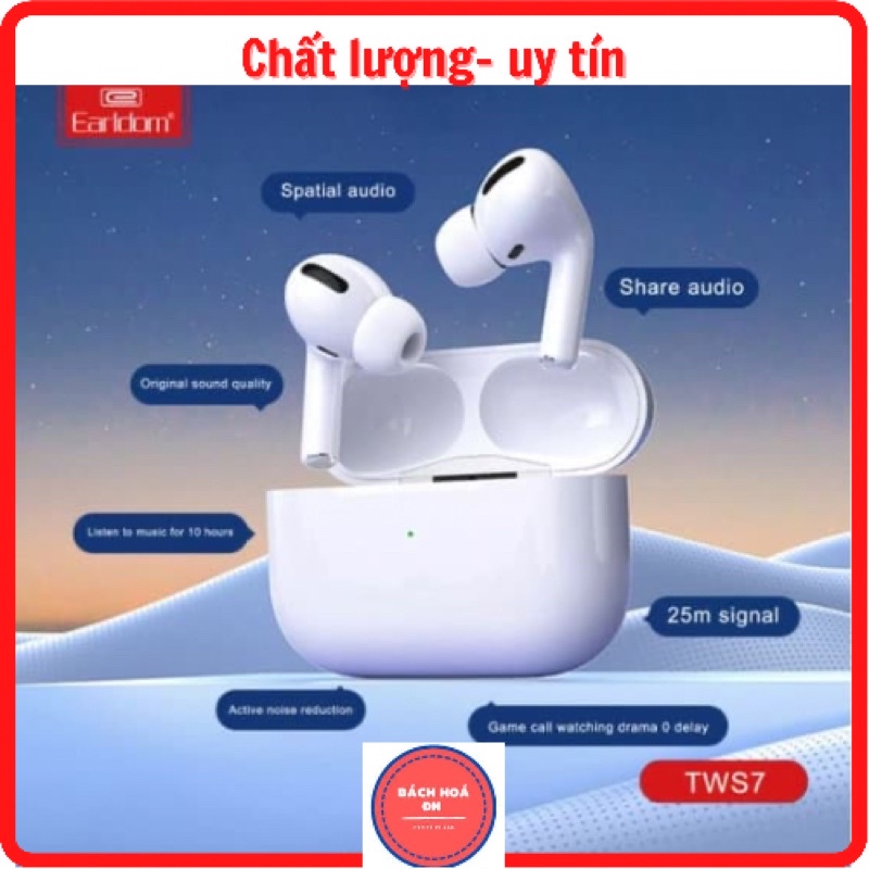 Tai Nghe Bluetooth Không Dây True Wireless Chính Hãng Earldom TWS7 sang trọng tinh tế âm thanh cực hay