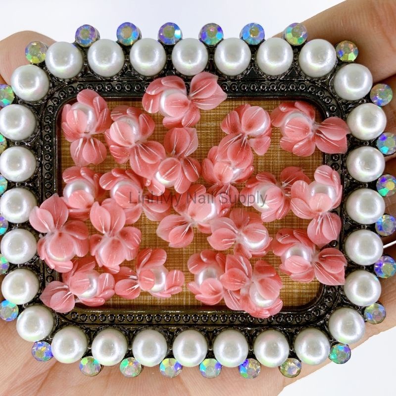 Hoa Bột Gắn Móng Nail, Hoa Bột Nail Kiểu Hoa Ly Đuôi Cá