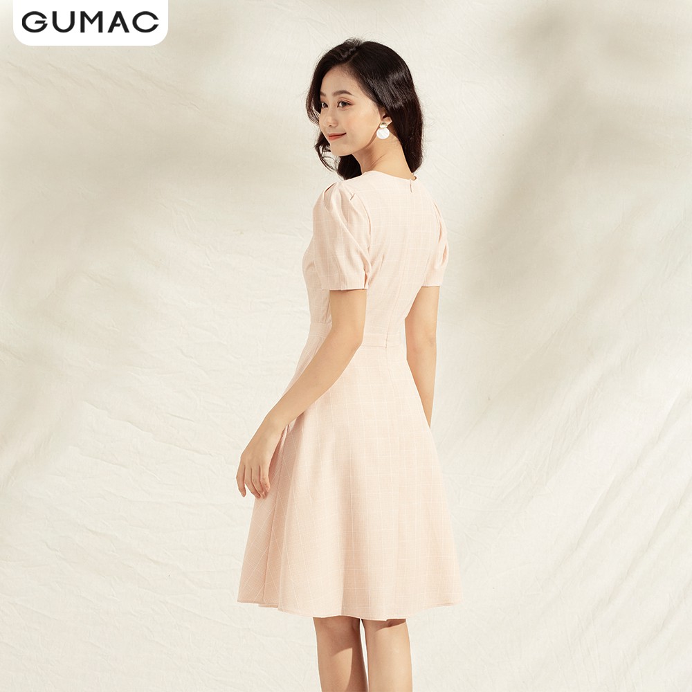 Đầm caro phối cổ DA1110 GUMAC | BigBuy360 - bigbuy360.vn