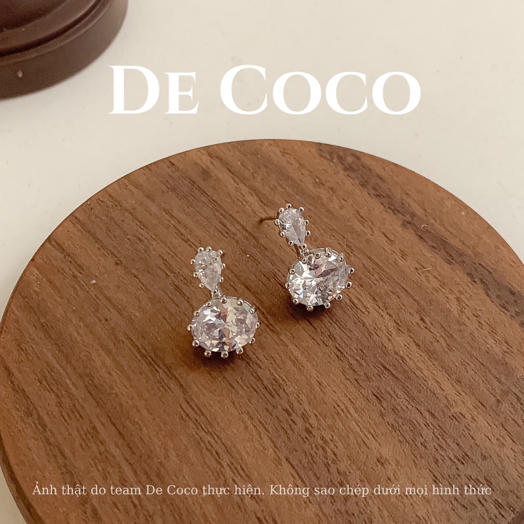 Khuyên tai đính đá mạ vàng Twinkle decoco.accessories