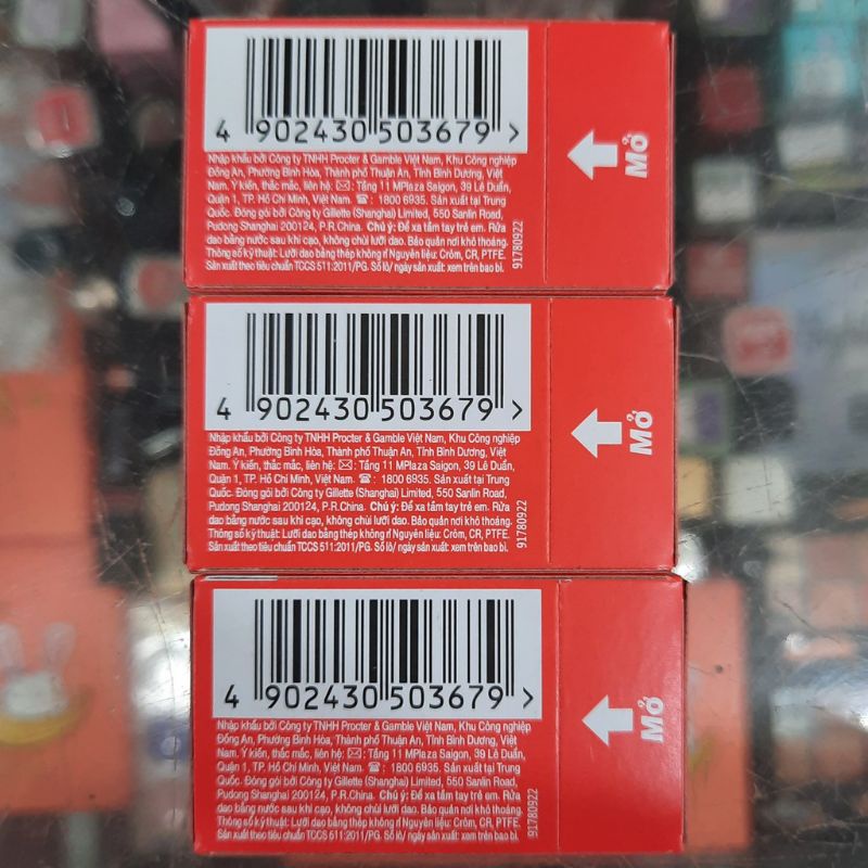 1 hộp lưỡi lam Gillette Super Thin 5 lưỡi