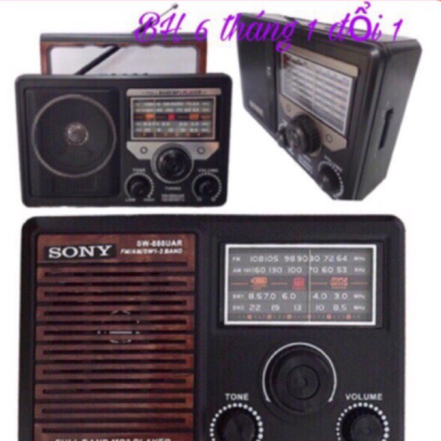  Đài Radio Sony Sw-888 và 999 bảo hành 6 tháng  Gchính hãng