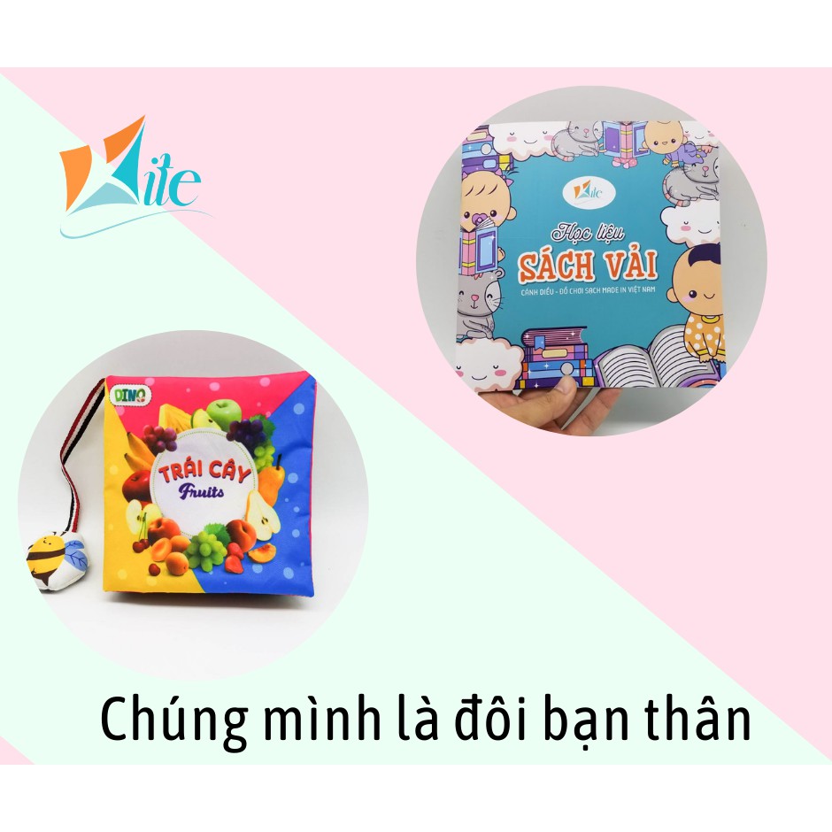 Combo Sách Vải Trái Cây Kèm Học Liệu - Đồ Chơi Việt - Phát Triển Ngôn Ngữ