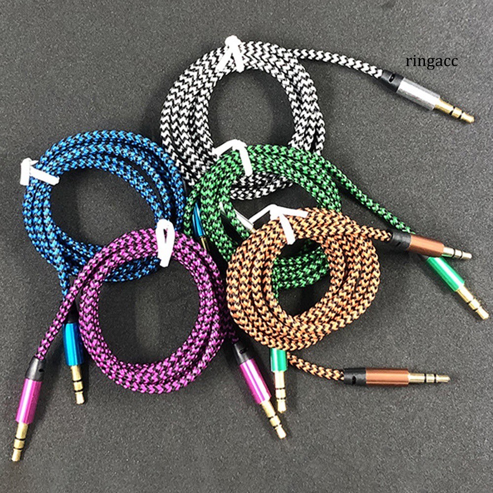 Cáp Chuyển Đổi Âm Thanh Dây Bện Dài 1m Với Giắc Cắm 3.5mm Dành Cho Loa Pc Dvd