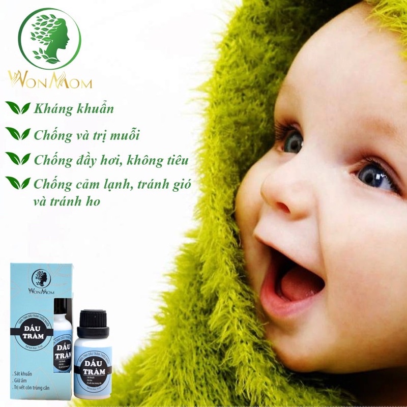 Dầu tràm nguyên chất Wonmom 15ml ( 100% lá tràm thiên nhiên)