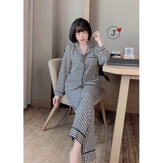 Bộ Pijama ngủ lụa mango tay dài có size từ 40-65kg