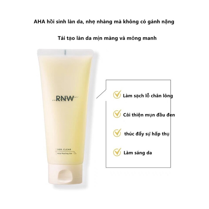Gel Tẩy Tế Bào Chết Rnw Làm Sạch Sâu Loại Bỏ Mụn Đầu Đen Không Gây Kích Ứng Da