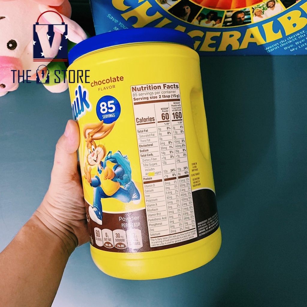 Sữa bột Chocolate Nestle Nesquik 1.275kg Mỹ - nhập khẩu chính hãng Mỹ