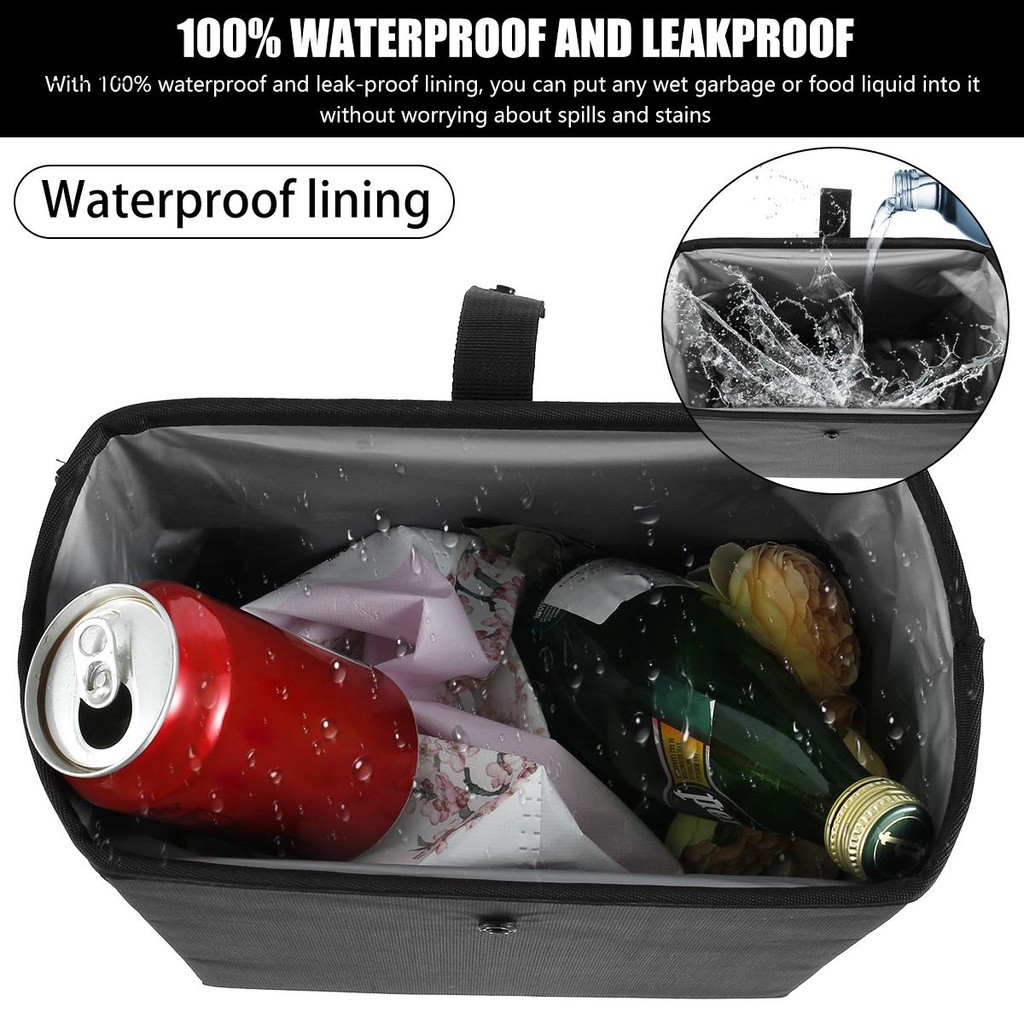 Thùng Rác Treo Xe Hơi Chống Thấm Nước 8.5L Gấp Gọn Tiện Dụng SHOPCYC0383