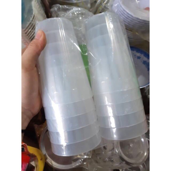 [ Combo 10 chiếc ] Cốc nhựa uống nước cốc sọc trắng nước mía Song Long