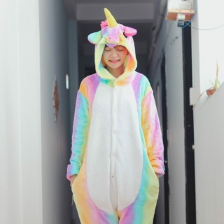Pijama thú kì lân cầu vồng sặc sỡ 🌈
