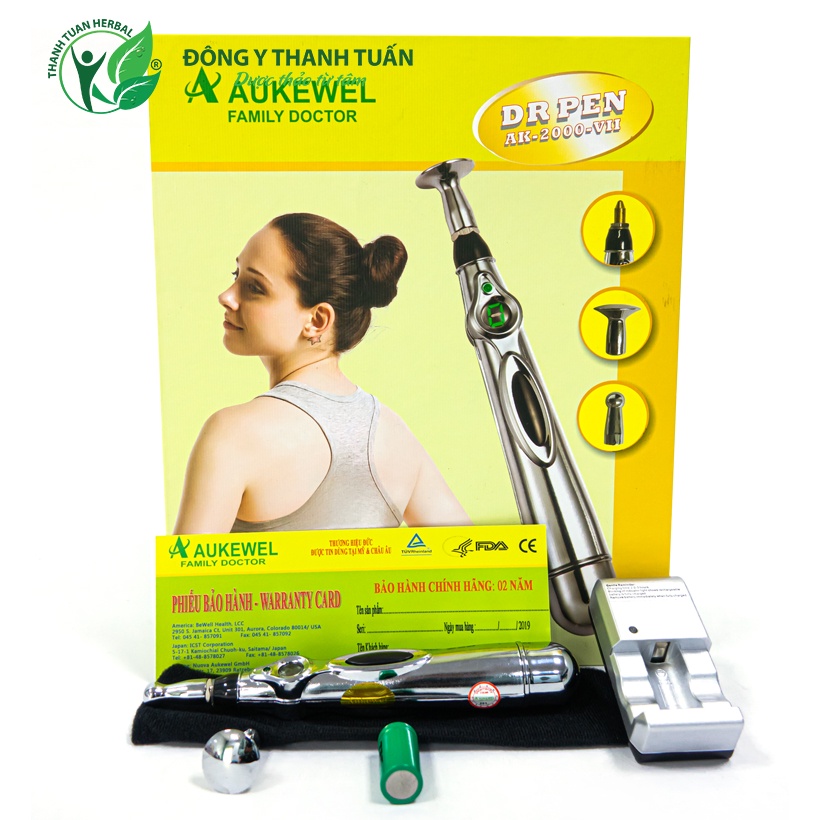 Bút dò huyệt châm cứu Aukewel AK2000 VII Đức - Giúp xung điện tần số thấp vào các điểm đau trên cơ thể