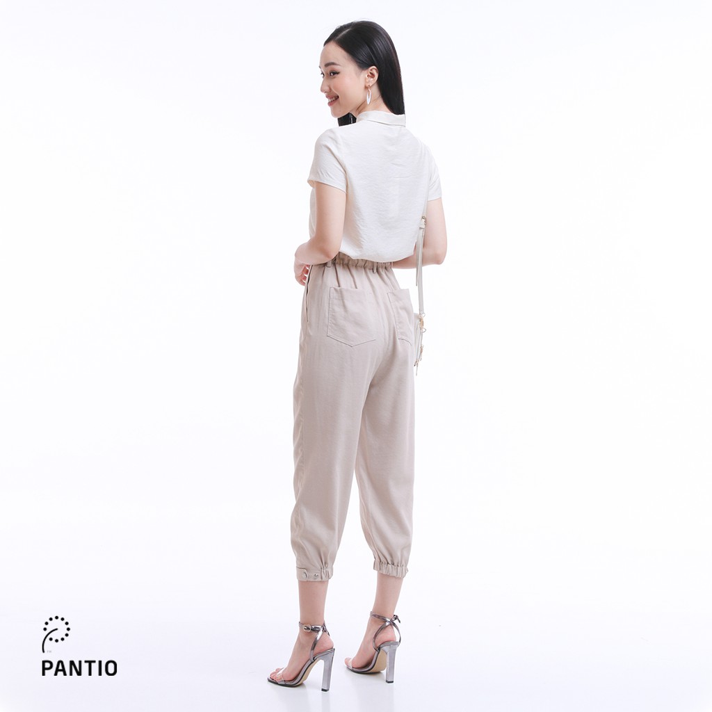 Áo sơ mi chất liệu thô thiết kế khuy chéo đặc biệt cổ đức dáng suông FAS52194 - PANTIO