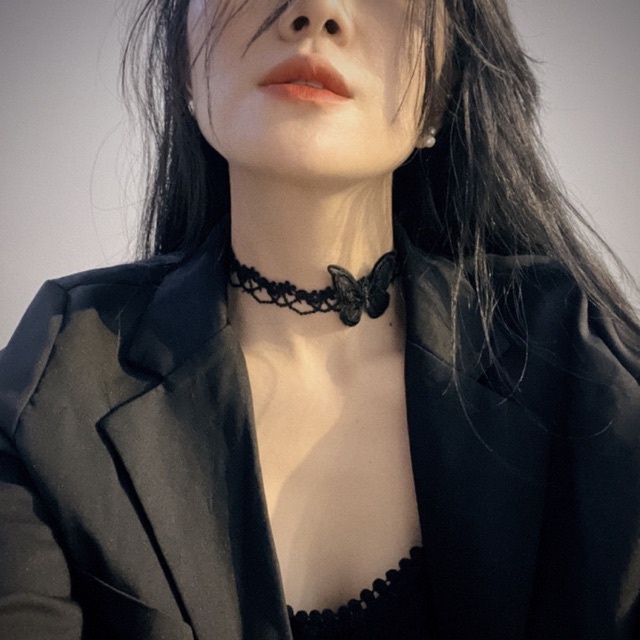 Choker ren cổ điển - Vòng cổ ren cổ điển - Khăn turban