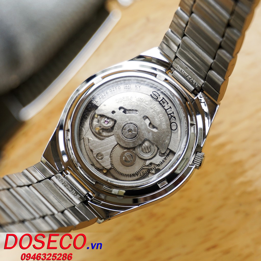Đồng Hồ Nam Chính Hãng Seiko 5 Cơ Automatic SNK615K1 Dây Kim Loại Cao Cấp Kính Khoáng Cứng Chống Va Đập SK38