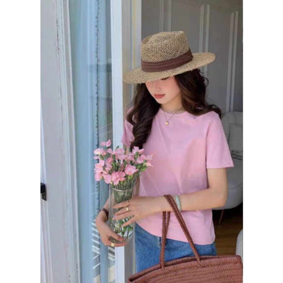 Áo thun cổ tròn trơn cao cấp kiểu dáng basic đơn giản phù hợp mọi độ tuổi hàng đẹp giá tốt