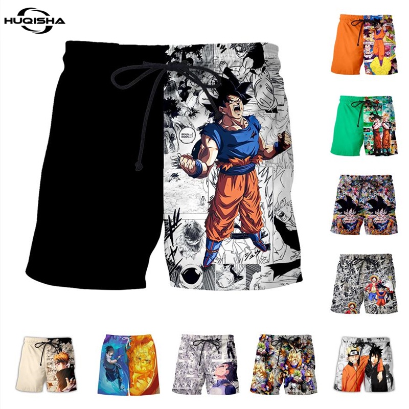 New Summer Beach Men Women Shorts 3D Printed Dragon Ball Naruto One Piece Fashion Casual Board Shorts Mens Short Pants