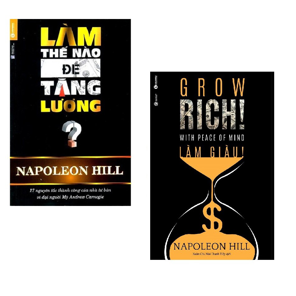 Sách - Combo 4 cuốn: Think and grow rich + Làm giàu + Chiến thắng con quỷ trong bạn! + Làm thế nào để được tăng lương