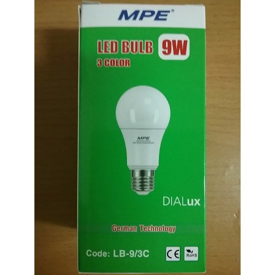 Led Bulb 9W 3 chế độ màu MPE - Đèn Led Bulb Thông Minh MPE (Vàng- trắng- vàng ấm)