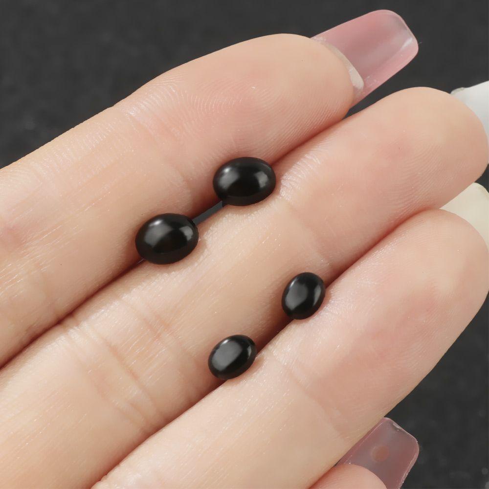 Set 100 Mắt Thú Nhồi Bông Mắt Oval Mini 4X5MM/5X7MM Màu Sắc Cầu Vồng