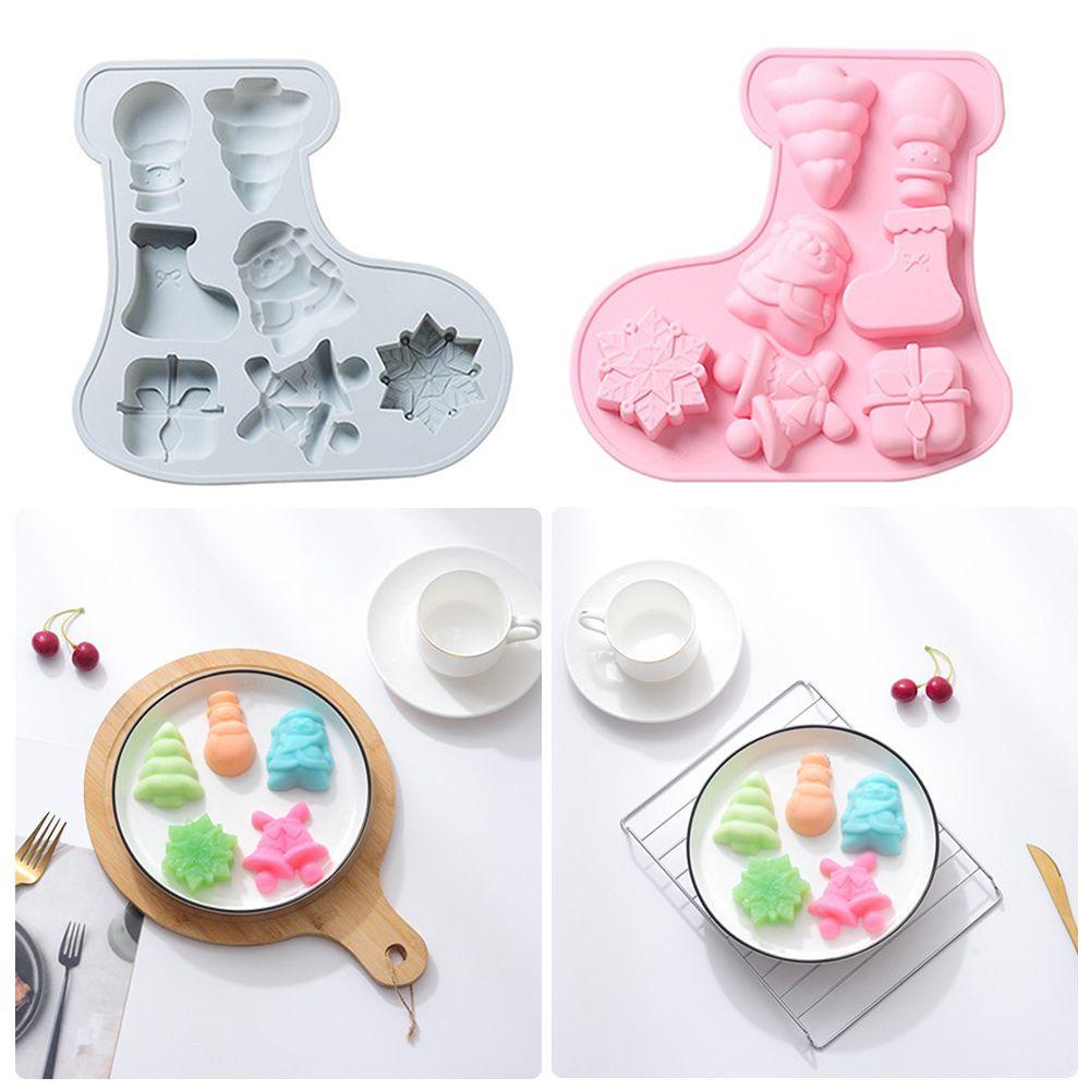 FOREVER Khuôn Silicone Làm Bánh 7 Ngăn Tạo Hình Chủ Đề Giáng Sinh