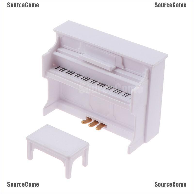 Mô Hình Đàn Piano Màu Trắng Tỉ Lệ 1: 12 Trang Trí Nhà Búp Bê