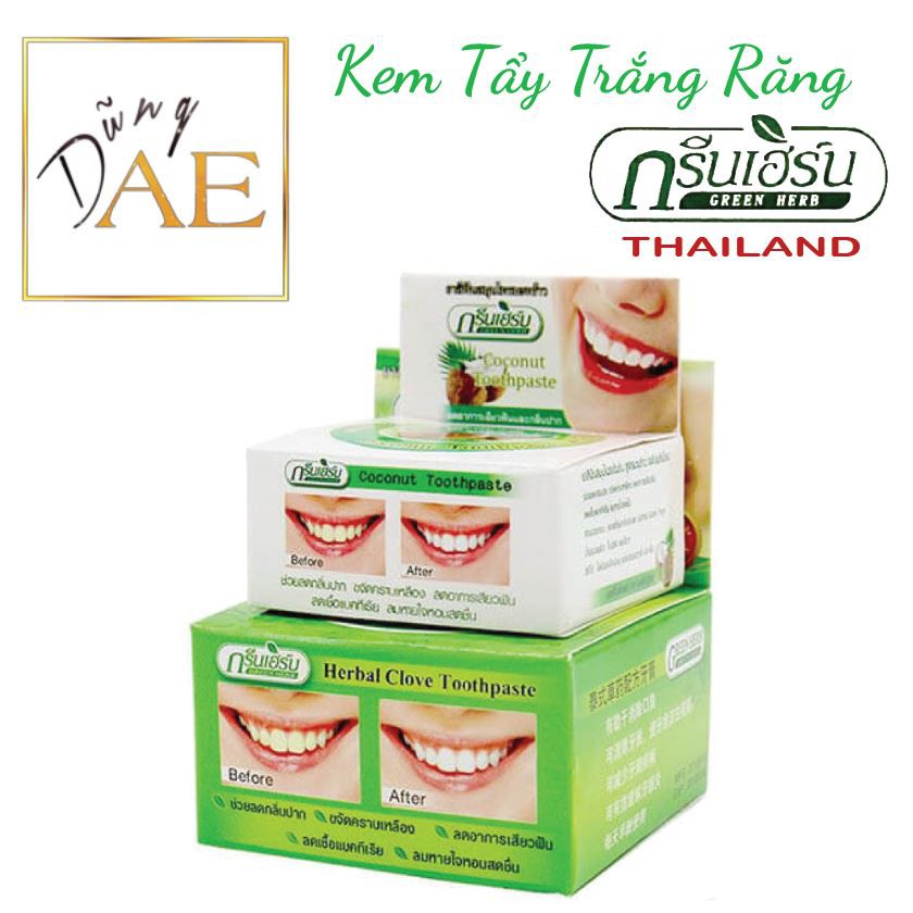 Kem Tẩy Trắng Răng Green Herb Herbal Clove Toothpaste - Green Herb Herbal Clove Toothpaste Thái Lan 25G
