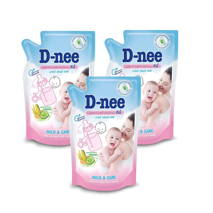 [Mẫu mới 2023] Túi nước rửa bình và rau củ Dnee 550ml