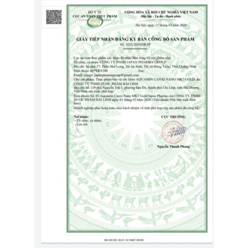 Viên uống AQUAMIN CANXI NANO MK7 GOLD - Hộp 60 viên,giảm nguy cơ loãng xương ,còi xương