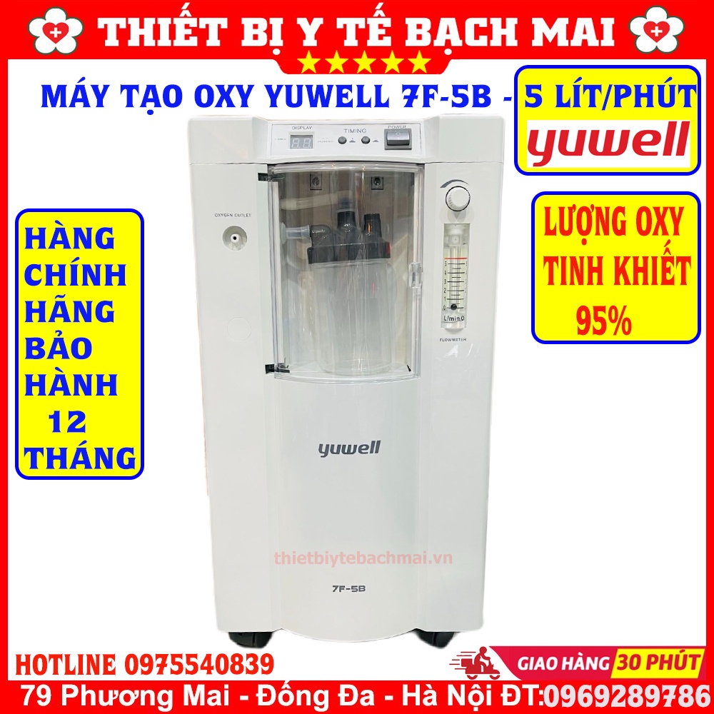 ✅ Yuwell 7F-5D - Máy Tạo Oxy 5 Lít/ Phút