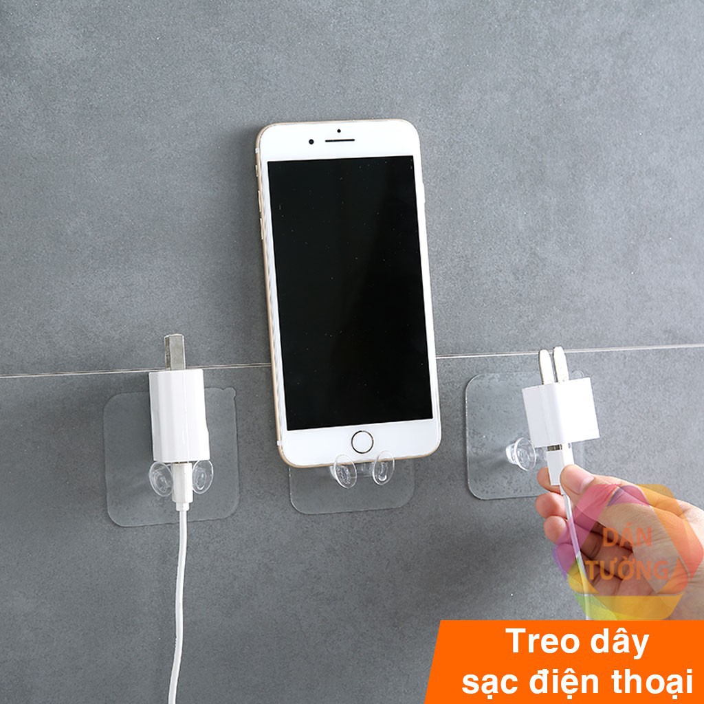 Móc dán tường treo dây sạc điện thoại ổ điện gắn tường giữ phích cắm điện gọn gàng youngcityshop 30.000